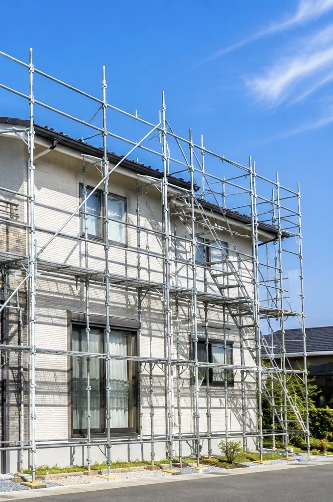戸建住宅の外周足場